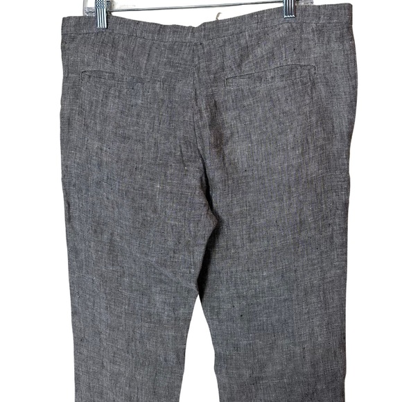 Evam Eva Linen Tan Brown Straight Leg Crop Ankle Cropped Lightweight Pants 2 NWT - Picture 5 of 11